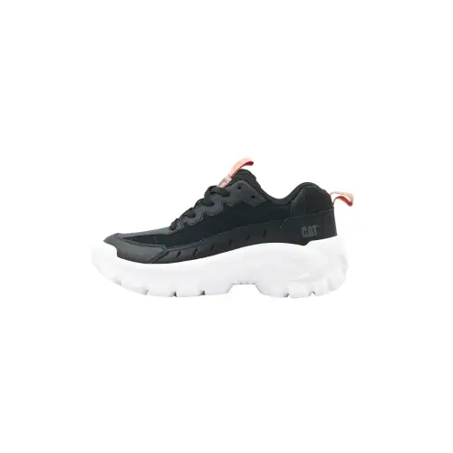 CAT Cow Split Leather Waterproof Low top Chunky Sneakers Women's Black