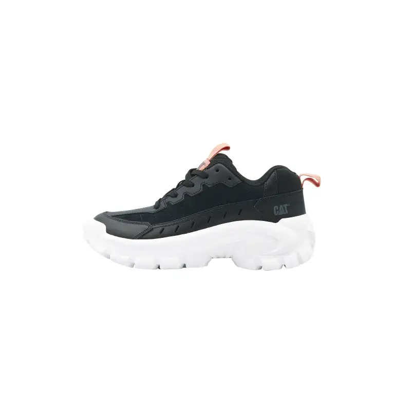CAT Cow Split Leather Waterproof Low top Chunky Sneakers Women's Black