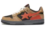 A BATHING APE SK8 STA Low top Stylish Skateboarding Shoes Women's Brown