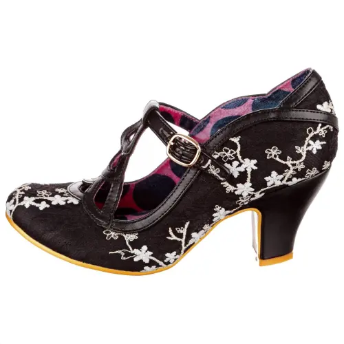 IRREGULAR CHOICE Slim Heel High Heels Women's Black White
