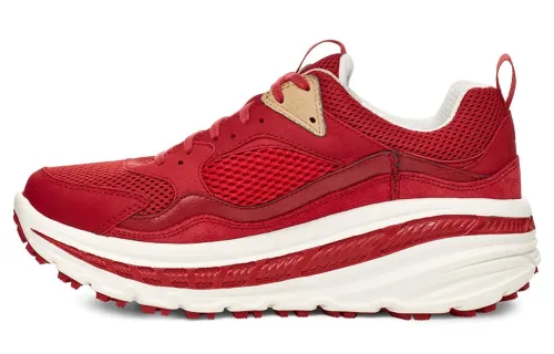 UGG CA805 Mesh Cow Leather Breathable Low top Running Shoes Men's Red White