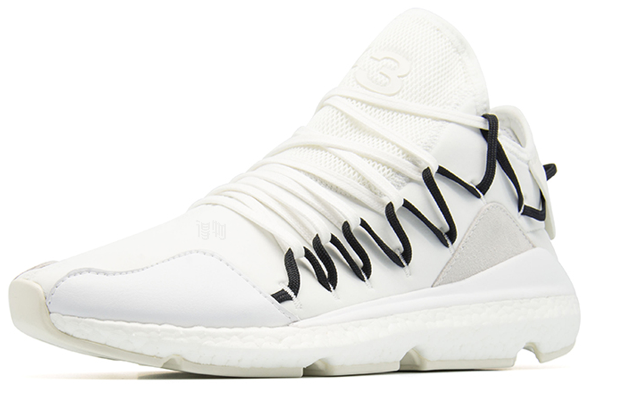 Кроссовки adidas x Y-3 Kusari (бело-черные) — фото 2