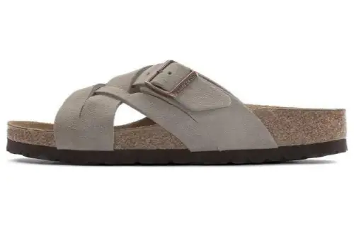 Birkenstock Suede Stylish Sandal Unisex Beige Narrow