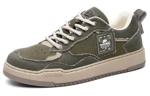 Dickies Leather Breathable Low top Skateboard Shoes Men's Army Green