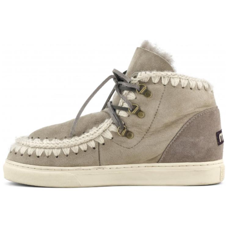 MOU Eskimo Sheepskin Short Snow Boots Men's Gray
