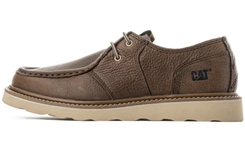 CAT Thermal Abrasion Resistant Height Increasing Slip Resistant Ankle Length Outdoor Boots Men's Dark Brown