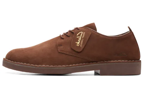 Clarks Leather Comfortable And Breathable Casual Leather Shoes Men's Brown