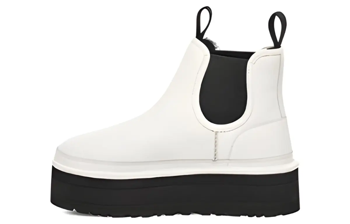 UGG Neumel Platform Chelsea Boot 'Pebbled White' Women's