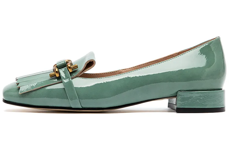 PACO GIL Mary Jane Shoes Women's Low Top Light Green