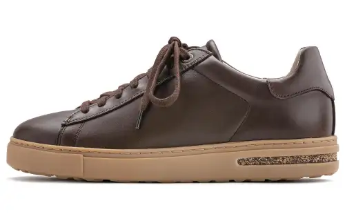 Birkenstock Leather Low top Skateboard Shoes Unisex Brown Narrow