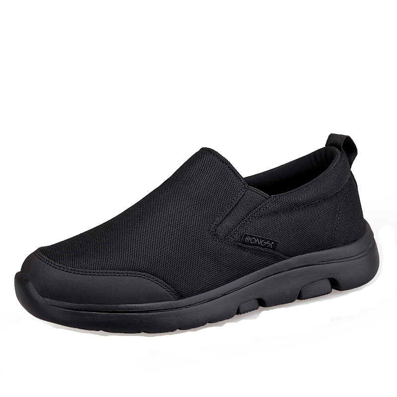 RONGSHI Slip Resistant, Breathable, Lightweight Dapper Dad And Stylish Mom Life Flat Casual Shoes Slip on Senior Shoes