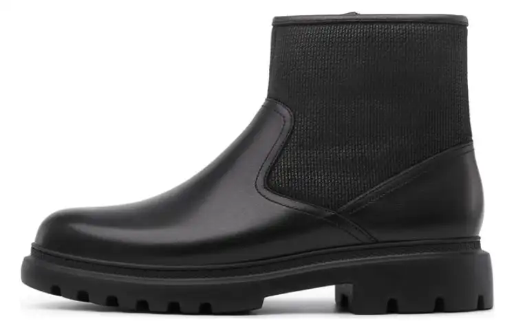 Chrisdien Deny Leather Ankle Boots 3.5cm Men's Black