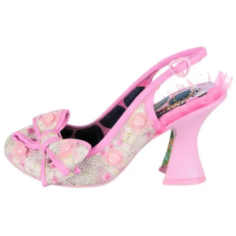 IRREGULAR CHOICE Pu Chunky Heel High Heels 10cm Women's Pink