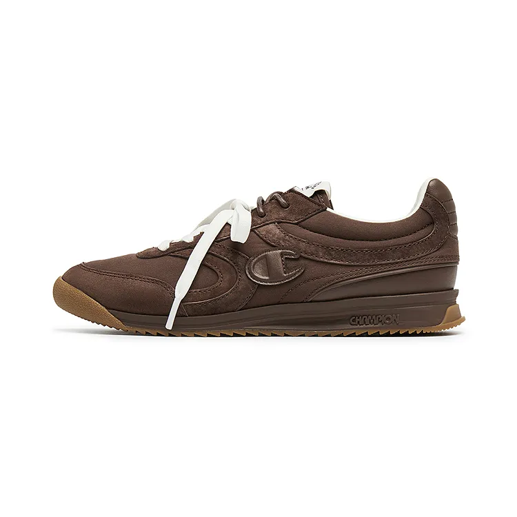Champion Synthetic Leather, Textile Support Low-top Casual Shoes Women's Pinecone Brown/Milk White