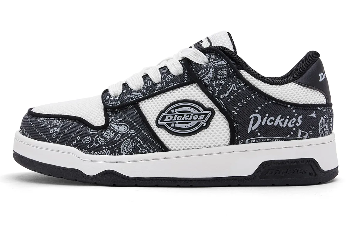 Dickies Fabric Low top Skateboard Shoes Men's Black White