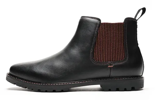 COLE HAAN Cow Leather Ankle Length Chelsea Boots Men's Black