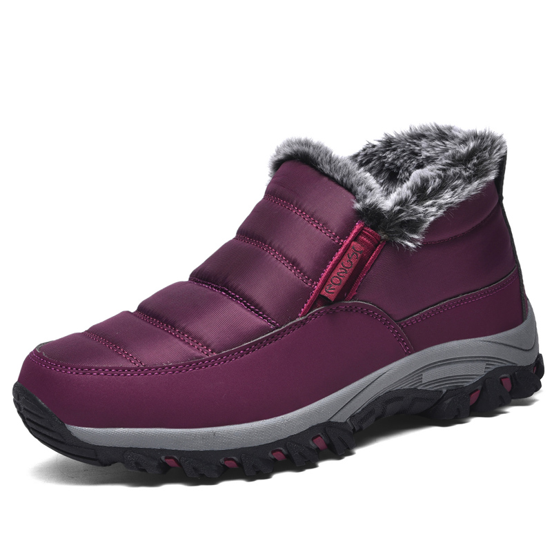 RONGSHI Winter Outdoor Casual Sports Fleece Lined Insulated Shoes For Middle Aged And Elderly Walking Shoes Slip on