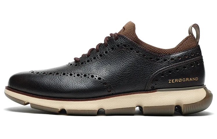 COLE HAAN Top Grain Cow Leather Casual Leather Shoes Men's Umber