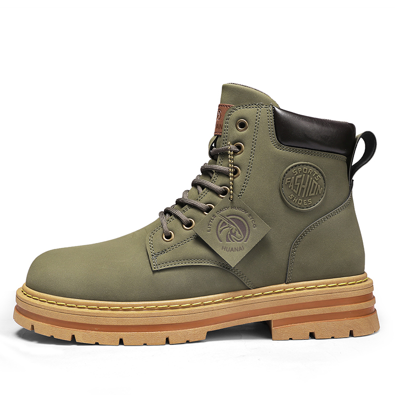 HUANAI Combat Boots Unisex Yellow