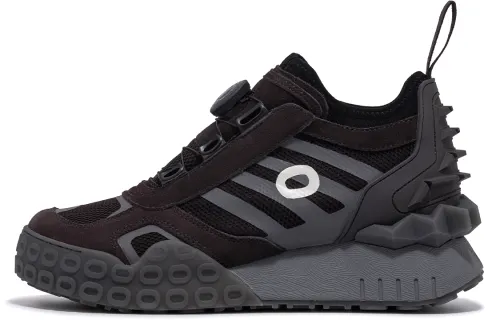 OETZI Textile, Split Cow Leather Fashion And Versatile Comfortable Abrasion Resistant Low top Chunky Sneakers