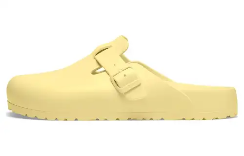 Birkenstock Boston Essentials Slip Resistant Closed Toe Slippers Unisex Light Yellow Narrow