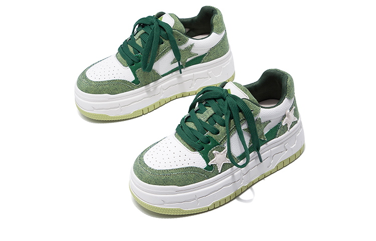 FALLINMISS Wave Shoes Collection PU Synthetic Leather Stylish Skateboarding Shoes 4.5cm Women's
