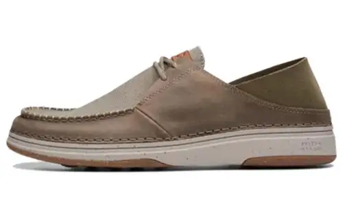 Clarks Cow Leather Casual Leather Shoes Men's Olive Green