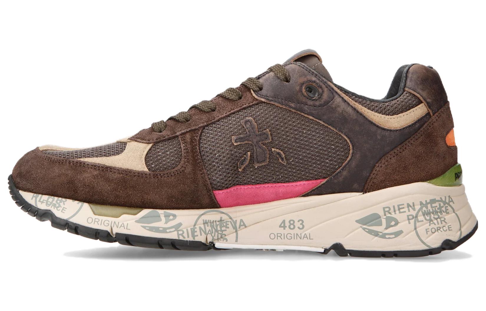 PREMIATA Mase Top Grain Cow Leather Low top Casual Shoes Men's Brown