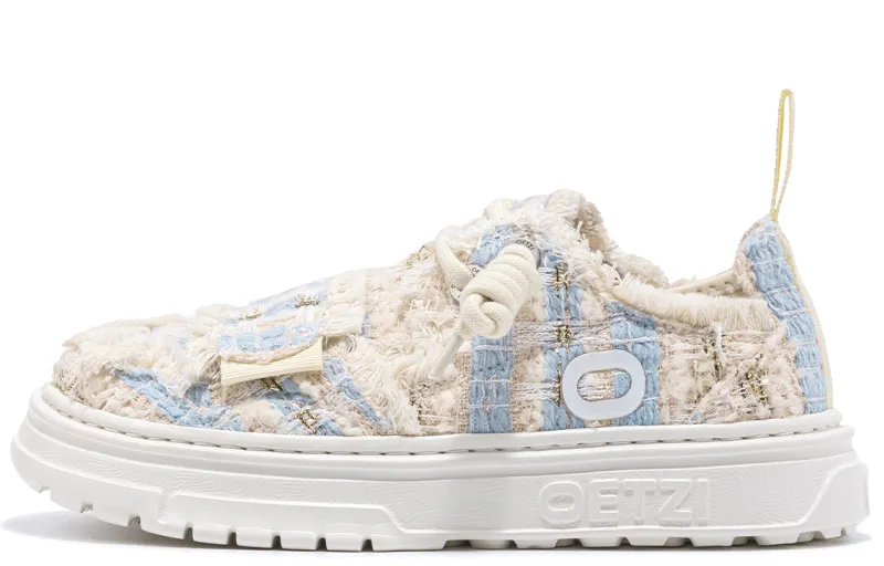 OETZI Low top Skateboard Shoes Women's Beige & Blue