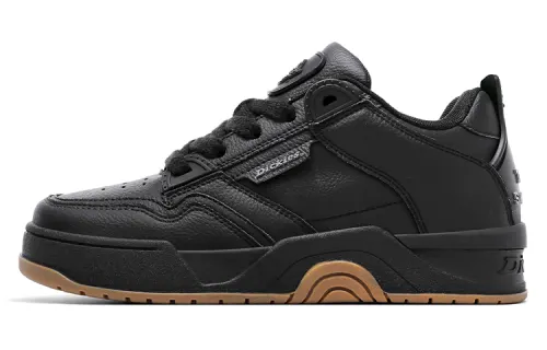 Dickies Cow Split Leather Coverage Low top Skateboard Shoes Unisex Black