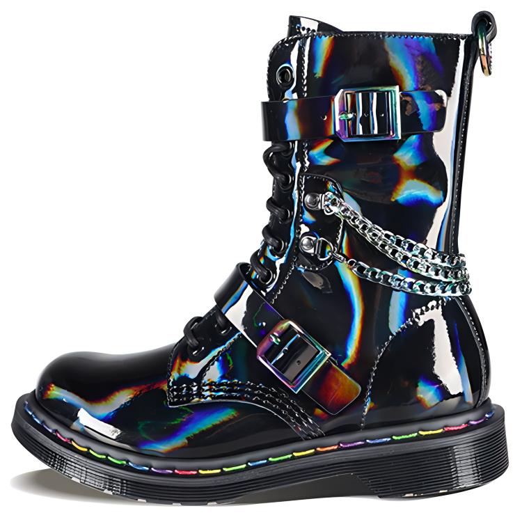 BEFFON Combat Boots Women's Dazzle Black