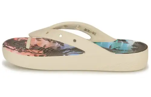 Crocs Abrasion Resistant Flip Flops Women's Ecru