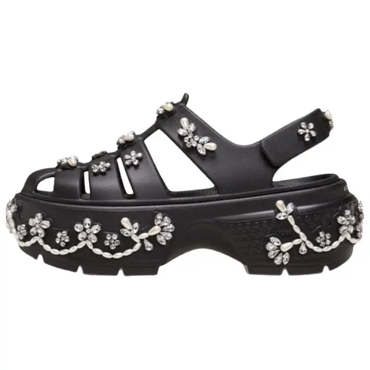 Crocs x SIMONE ROCHA Snow House EVA Roman Sandals 5.5cm Unisex Black