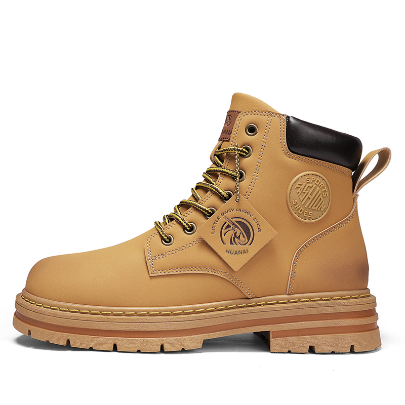 HUANAI Combat Boots Unisex Yellow
