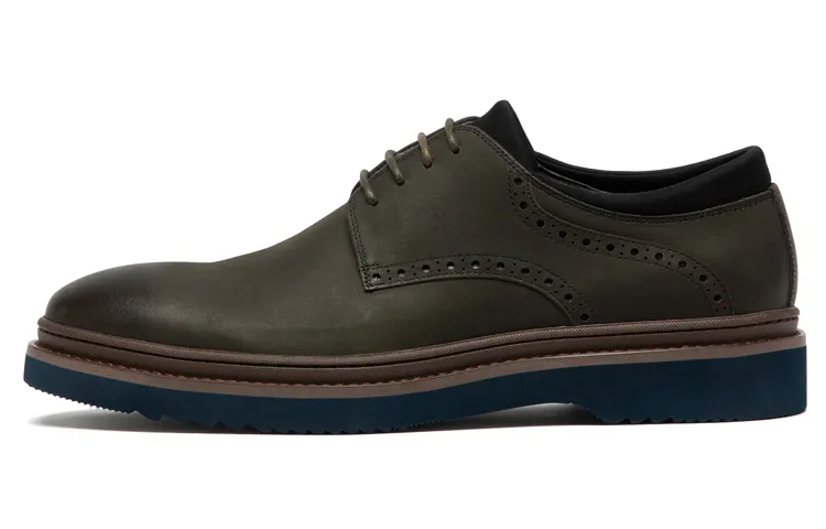 Anthony Miles Casual Leather Shoes Men's Low Top Dark Brown