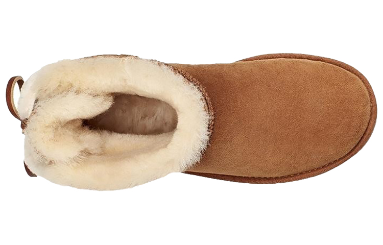 Женские сапоги UGG Classic Double Bow Mini (коричневые) — фото 4