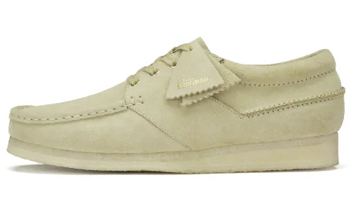 Clarks Cow Split Leather Casual Shoes Men's Yellow