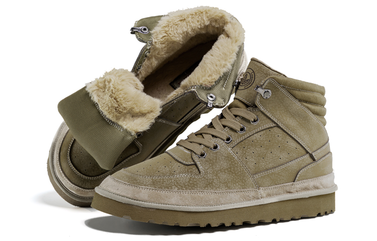 LEAVELAND British Lightweight Fleece Lined Thermal Ankle Length Snow Boots Men's