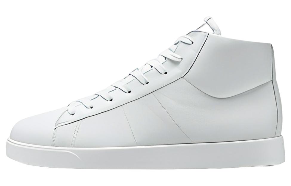 Ecco Street Light Series Cow Leather Stylish Skateboarding Shoes Men's White