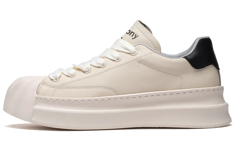 Anthony Miles Cow Leather Stylish Skateboarding Shoes Men's White