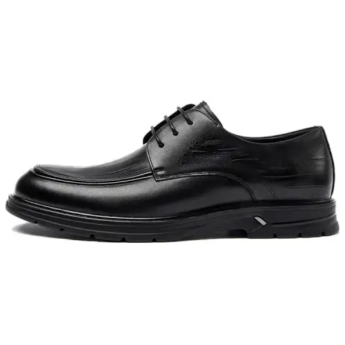 AOKANG cow leather fashion embossed formal leather shoes men's style
