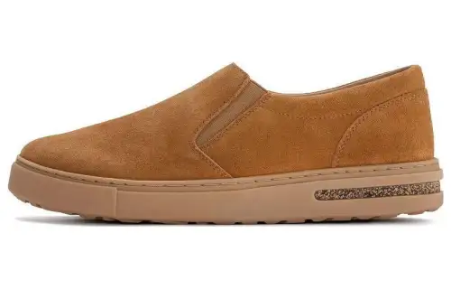 Birkenstock Split Suede Abrasion Resistant Low top Casual Shoes Unisex Brown Regular