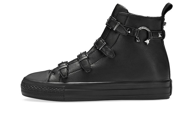 ASH Skateboard Shoes Unisex High Top Black