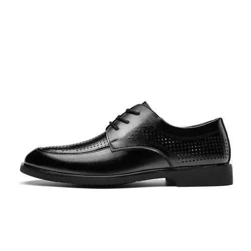 CARTELO Cow Split Leather Dress Shoes Men's Black