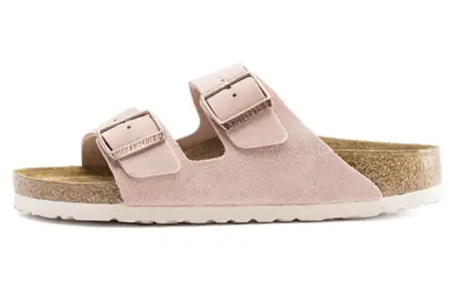 Birkenstock Suede Fashion Trend Slide Slippers Women's Pink Brown