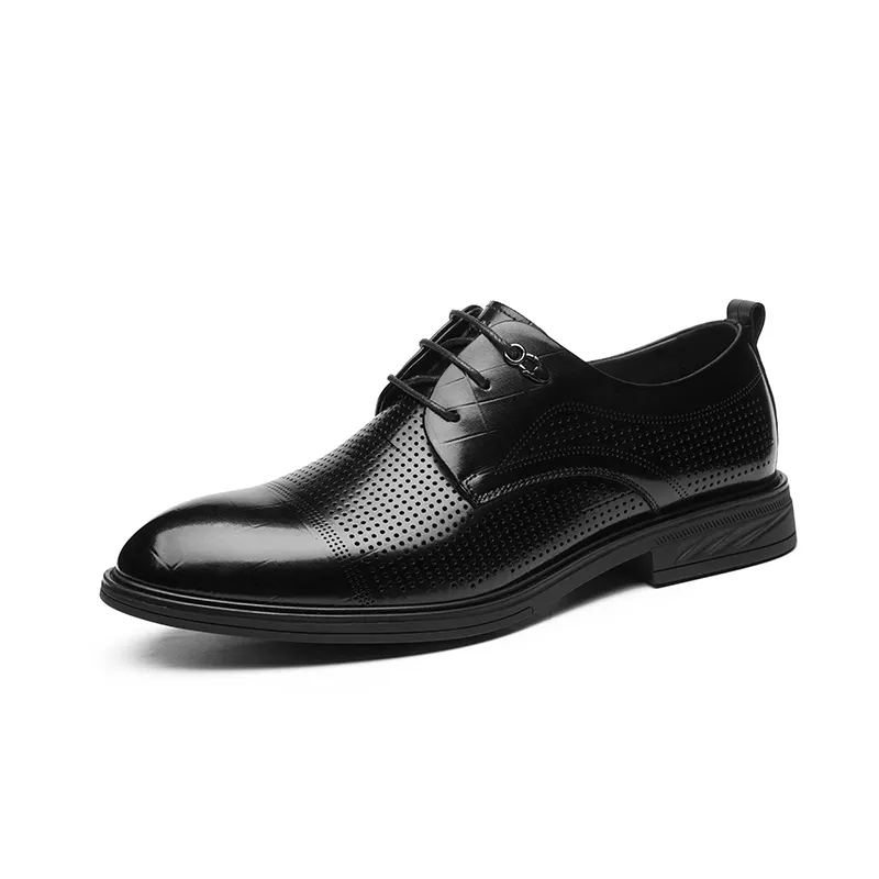 AOKANG Light Breathing Series First-layer Cowhide Fashionable, Comfortable, Versatile, Simple Commuting Formal Leather Shoes Men's Black