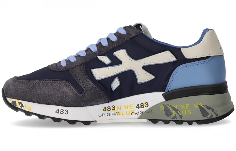 PREMIATA Low top Sports Casual Shoes Men's Blue Black