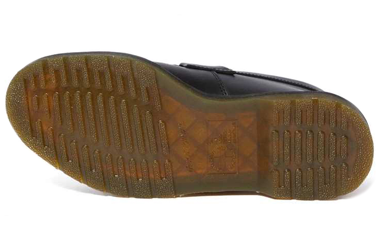 Adrian Dr.Martens Yellow Stitch Leather Tassel Loafer 'Black'