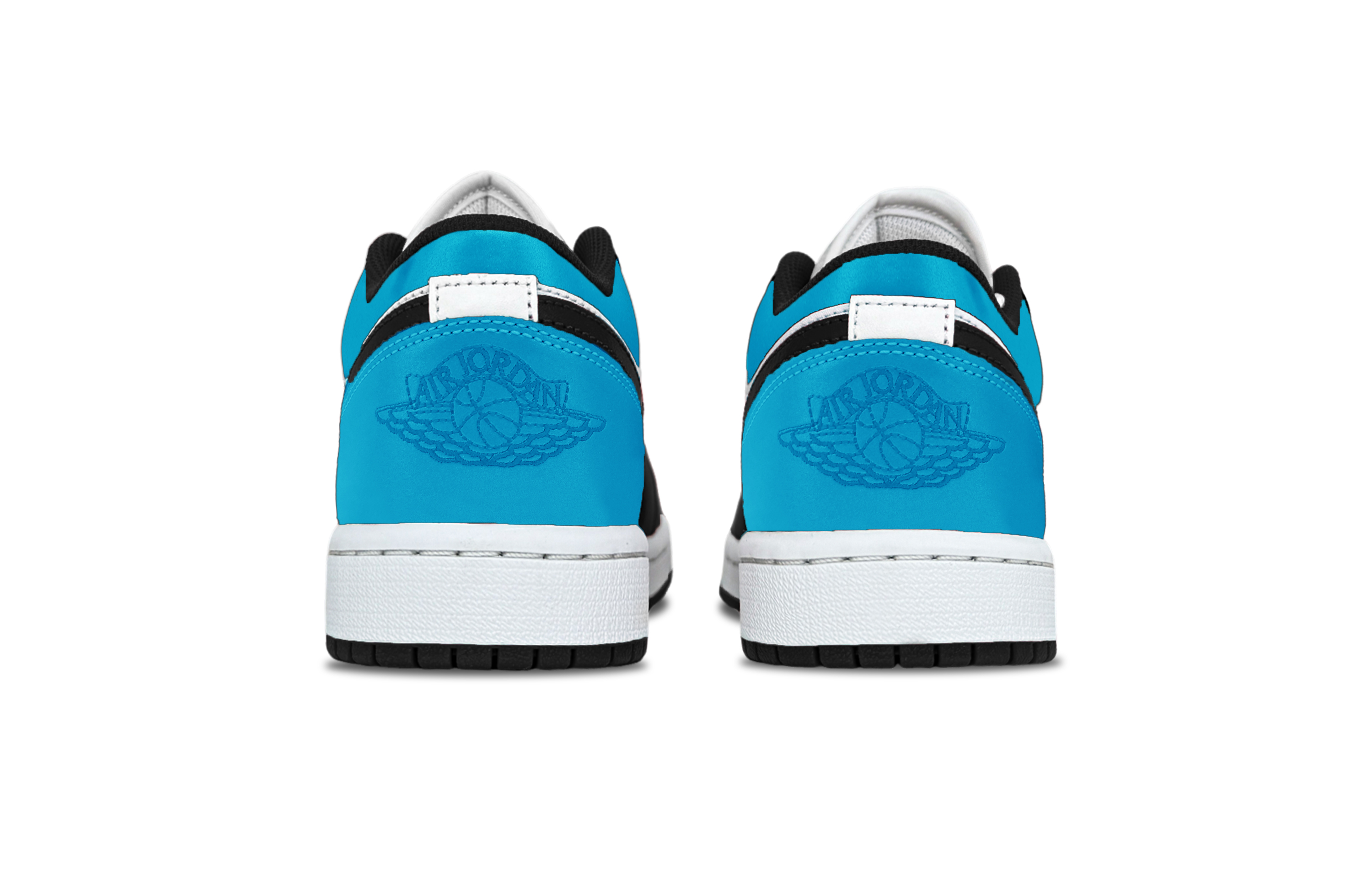 Jordan Air Jordan 1 Laser Blue Leather Support Low top Vintage Basketball Shoes Unisex Blue White