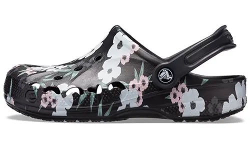 Crocs Baya Printed Clogs 'Tropical Floral Black' Women's